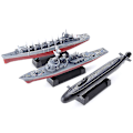 Miniatyrbilde 4 av 4: Krigsskip Hangarskip 8-delt Sett 4D Samlet Skip Modell Leke