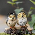Miniatyrbillede 2 af 5: Liangnv Miniature Ugle Dekorative Figurer 8 Stk Mini Ugle Have Fe Figuriner Mos Landskab Bonsai Håndværk Hjem Indretning Ornamenter