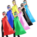 Miniatyrbilde 1 av 5: Superheltkappe og maske for voksne - Halloween vampyrkapper festantrekk superheltkostyme