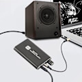 Miniatyrbillede 3 af 4: Aluminium bærbar headsetforstærker Hifi Audio Hovedtelefonforstærker Lydforbedrer Amp 600mah Med 3,5mm Port
