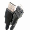 Pikkukuva 3 / 3: 9-pin uros naar ulkoinen USB A uros PC-emolevyn sisäinen datan jatkokaapeli Hfmqv