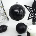 Miniatyrbild 4 av 5: Sprängsäker julkulsprydnader Set Presentpaket för julgransdekoration (45 st) black