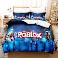 Miniatyrbild 2 av 3: Dt340 Roblox Spel 3D-tryckt Täcke Överkast Kuddfodral 2/3-dels Sängkläder Set Barnpresent Quilt cover 90*190 1x pillowcase