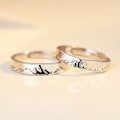 Miniatyrbillede 4 af 4: 2-pak Ringe Hun Han Sæt Ringe Bjerg Hav Deklaration Løfteringe Valentinsdagsgaver