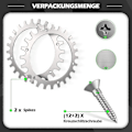 Miniatyrbillede 5 af 5: 2 x Premium Spikes i Rustfrit Stål til Worx S/M Model, 2x Rustfrit Stål Skrue Spikes Trækkraft Forbedrer, Robotplæneklipper Hjulstørrelse 205mm