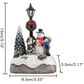 Miniatyrbilde 4 av 4: Juledekorasjon, snøhus med fargerike blinkende LED-lys juleharpikshus mikrolandskap juledekorasjoner juletre