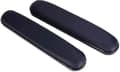 Kørestolsarmlænspuder - 2 stk. polstrede læderarmlæn universal pasform Blue Leather handrail Short