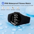 Miniatyrbild 3 av 5: Fitness Tracker Watch, Ingen app ingen Bluetooth, 1 timmes laddning för 20 dagars användning, Ip68 vattentät fitnessklocka för studenter barn kvinnor, armbandsur med Ala