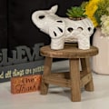 Miniatyrbild 2 av 5: Snqtv-träväxtstativ, hög pall växtstativ multifunktionell blomkrukahållare, för dekoration vardagsrum