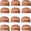 12 stycken mörkbruna strumpor perukmössor stretchiga nylon perukmössor f