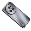 Miniatyrbillede 1 af 5: For Honor Magic5 Pro Anti-scratch Børstet Telefon Etui Aluminium Legering Bagside Tpu Ramme Defender Cover Silver