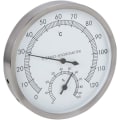 Miniatyrbillede 1 af 5: 2-i-1 Sauna Termometer Hygrometer i Rustfrit Stål - Tilbehør til Sauna