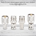 Miniatyrbilde 7 av 8: 4 stk UHF til BNC Nikkelbelagt Kobber Kontakt Adapter 50 Ohm for Antenne Radio WiFi Trådløst LAN