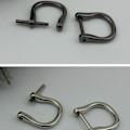 Miniatyrbillede 3 af 5: 1,8 cm Skrue Dee D-ring Spænde Lås Diy Læder Håndtaske Rem Bælte Bagage Håndværk Gold