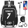 2023 Cr7 Børne Vandtætte Skole Tasker Usb Laptop Rygsæk Unisex Rejsetasker Studerende Tasker