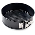 Miniatyrbillede 5 af 6: Tykk rund låsespænde non-stick kageplade pizzaplade flytbar spænde kulstofstål bageplade kageform sort black 3pcs