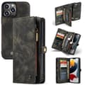 iPhone 16 CaseMe Plånboksfodral Magnetiskt Spaltläder Black ash Svart aska