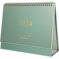 Miniatyrbillede 1 af 9: 2023-2024 Skrivebords Kalender, Stående Flip Desktop Kalender fra juli 2023 til december 2024, 7,5 x 6,4, Stå op Skrivebords Kalender Grøn
