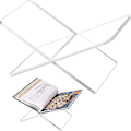 Miniatyrbild 1 av 5: Bokhållare i akryl, transparent bokställ i akryl, öppet stort bokställ transparent robust bokställ för läsning av konstböcker-hao Transparent