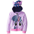 Pikkukuva 1 / 4: Lasten tytöille ja pojille My Little Pony -sateenkaarihuppari, jossa siivet, raidallinen collegepaita, Twilight Dash -hupputakki Purple 5-6 Years