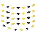 Pikkukuva 1 / 5: Kimaltava Graduointikyltti, 2 Sarjaa Kulta-Mustaa Graduointikorkki-Kylttiä Graduointikutsuihin