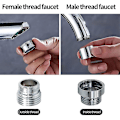 Miniatyrbillede 5 af 5: Vandhane Kobling 1/2 Til M16 M18 M20 M22 M24 M28 Gevind Konvertering Reparation Hane Adapter Til Bubbler Køkken Badeværelse M