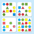 Miniatyrbilde 4 av 5: Form Matching Spill, Puslespill Form Farge Matching Brettspill, Foreldre-barn Interaktivt Brettspill,