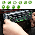 Miniatyrbillede 4 af 5: Bilstereo med Bluetooth, Single Din Radio Fm Media Player Usb/tf/sd/aux Audio Receiver, Hands Fre