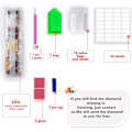 Miniatyrbillede 4 af 5: DIY Diamantmaleri Kit Jul til voksne, Snemark Santa