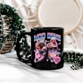 Miniatyrbilde 2 av 5: Moo Deng Søt Babyflodhest Kaffekopp, Jeg Elsker Deg Moo Deng Kopp (FMY) black