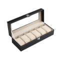Miniatyrbilde 3 av 4: Luksuriøs klokkeboks / klokkeboks for 6 klokker black