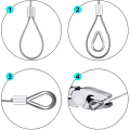 Miniatyrbilde 5 av 5: Kabel Wire Rope Hooks Kit PVC-belagte gjerde kroker for lys Rustfritt stål Hage Wire Pergola Kit for Picture Wire