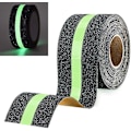 Miniatyrbilde 1 av 5: Antislipp-teip med lysende film som gløder i mørket, sikkerhetsteip for trapper, stiger, glatte gulv innendørs og utendørs, 10 m x 5 cm