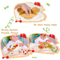 Miniatyrbilde 4 av 5: Sugekopp Tallerken for Baby, Silikon Baby Tallerken med 3 Rom, Oppvaskmaskin og Mikrobølgeovn Safe, Passer til de fleste barnestol brett (Gul)