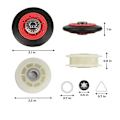 Miniatyrbillede 3 af 5: 4392067 Tørretumbler Reparationssæt &w10837240 Tørretumbler Løbehjul,279640 Løbehjul Remskive Kompatibel Whirlpool,erstatter 4