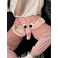 Miniatyrbillede 3 af 5: Sjove Elefant Bukser til Kvinder og Mænd - Loungewear til Hjemmet - Bløde Par Pyjamasbukser - Gave til Kæresten Z M Pink