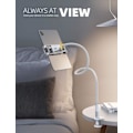 Miniatyrbilde 3 av 6: Svanehals Nettbrettholder, Fleksibel Nettbrettstativ - 36\" Lazy Arm 360 Justerbar Holder Klemme Brakett Seng for iPad Pro 9.7, 10.5, 11, 4.7-11\" Enheter white