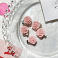 Miniatyrbilde 5 av 5: Bryllupshårklemme, Roseblomster Hårtilbehør, Små Bryllupshårblomster, Bryllupshårpynt (10 stk. Rosa)