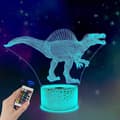 Dinosaur 3D Natlampe Spinosaurus Illusion LED Sengelampe 16