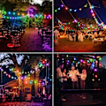 Miniatyrbilde 6 av 7: Solcellelys Utendørs Hage, 7,3 meter 50LED Hage Solcellelys Vanntette Krystallkule Eventyrlys Utendørs Julelys for Hage, Lysthus Warm White