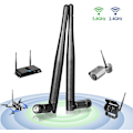 Miniatyrbillede 5 af 5: Dual Band Wifi Antenne 24ghz 5ghz 58ghz 3dbi Rp-sma Han Antenne Udskiftning (2-pak) Kompatibel Med Wifi Router Hotspot Netværkskort Usb Adap