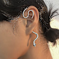 Miniatyrbilde 3 av 5: Punk Snake Mansjettknapper, ikke-piercede Snake Ear Cuff, punk Cobra Wrap Ørepynt Klips, Personlighet Crawler Ørepynt Smykker Sliver