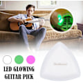 Miniatyrbild 1 av 3: Led-gitarrplektrum, lysande gitarrplektrum, ukuleleplektrum, gitarrplektrum, automatiskt lysande plektrum för förbättrad scenprestanda White