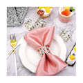 Miniatyrbillede 4 af 5: 12 Pak Servietringe Holdere Hul Design Dekoration Bryllup Jul Samling (guld)