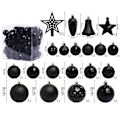 Miniatyrbild 2 av 5: Sprängsäker julkulsprydnader Set Presentpaket för julgransdekoration (45 st) black