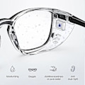 Miniatyrbillede 3 af 5: Fugtighedskammer Briller Anti Tørre Øjne Mænd Kvinder Anti Pollen Blåt Lys Blokerende Briller Gafas Para Ojo Seco BJL ADB C3 Gray