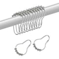 Duschdraperikrokar, set med 24 duschdraperiringar i rostfritt stål för badrum 3.5 cm