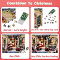 Miniatyrbild 5 av 5: 2024 Julkalender Pussel Adventskalender Pussel 1008 Bitar 2024 Julkalender Manlig Och Kvinnlig Jultomte Gåva Pussel Red