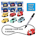 Pikkukuva 3 / 5: Enlighten Magic Pen Inductive Car Lastenjuna Tankki Leluauton Piirrä Linjat Induktioraide Auto Lapset