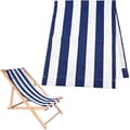 Strandstolstrekk, erstatningsduk for blå- og hvitstripet strandstol, erstatningsstoff